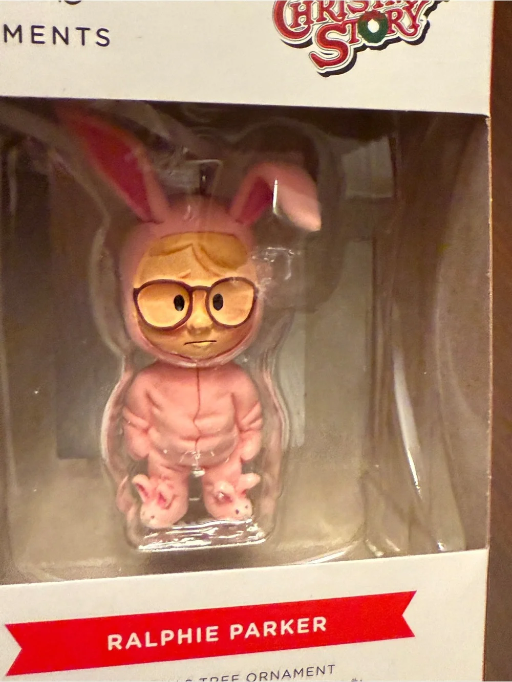 Ralphie Parker Pink Bunny Costume Ornament CHRISTMAS STORY Hallmark Decoration